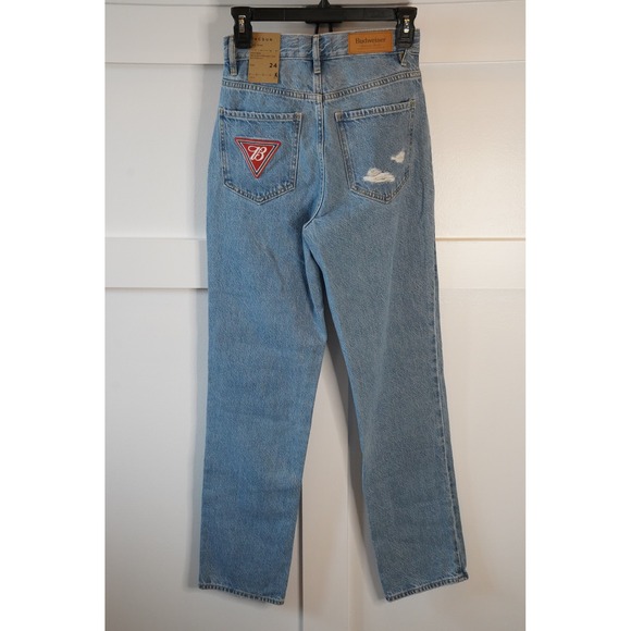 NWT, PacSun x Budweiser, Dad Jean Dale High Rise Relaxed Straight Leg Size 24 - Picture 5 of 8